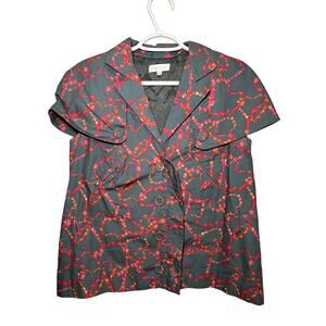 Maria Bonita Extra button down professional blouse womens 4 preppy career office